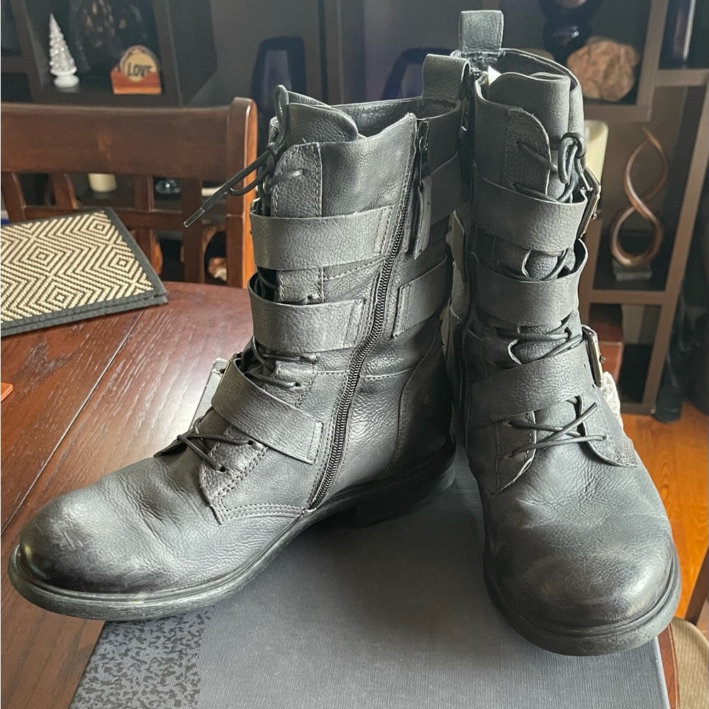 MJUS RBL Men’s ART.305206 Leather Boots Sz 42 in LAPIS (Grey) like new condition - Picture 6 of 16